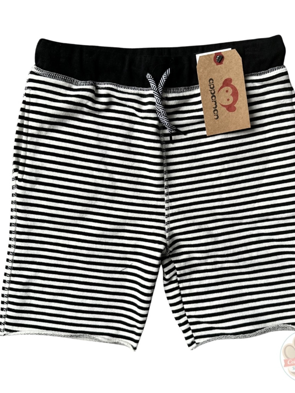 Appaman Black & White Striped Athletic Shorts
